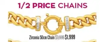 Shiels Zirconia 50cm Chain offer