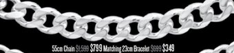 Silver Necklace Chain 55cm