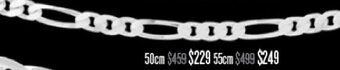 Shiels Silver Necklace Chain 50cm offer