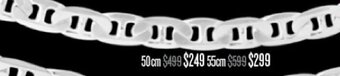 Shiels Silver Necklace Chain 50cm offer