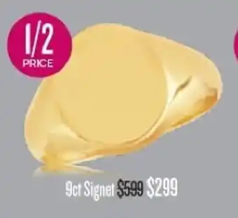Shiels Ring 9ct Signet offer