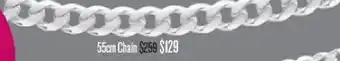 Shiels Silver Necklace Chain 55cm offer