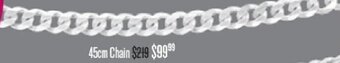 Shiels Silver Necklace Chain 45cm offer