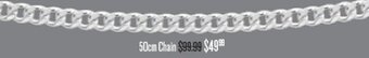 Shiels Silver Necklace Chain 50cm offer