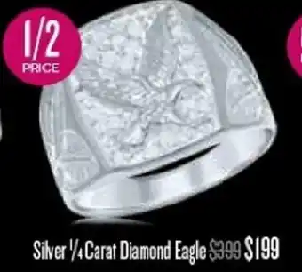 Shiels Silver 1/4 Carat Diamond Eagle offer