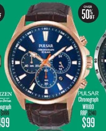 Shiels Pulsar Chronograph WRI00 offer