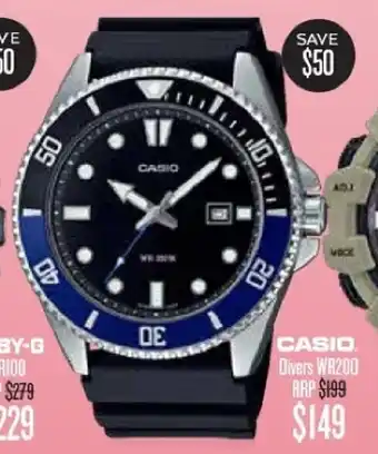 Shiels Casio Divers WR200 offer