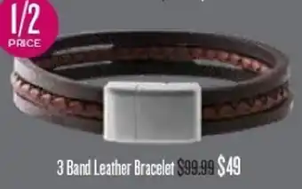 Shiels 3 Band Leather Bracelet offer