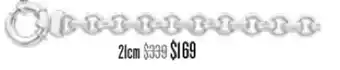 Shiels Silver Bracelet 21cm offer