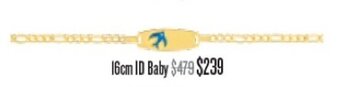 Shiels 9CT Bracelets 16cm ID Baby offer