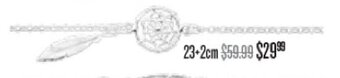 Shiels Silver Anklets 23+2cm offer