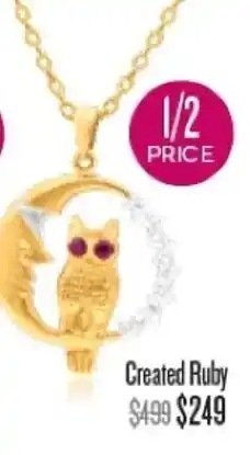 Shiels Created Ruby Pendant offer
