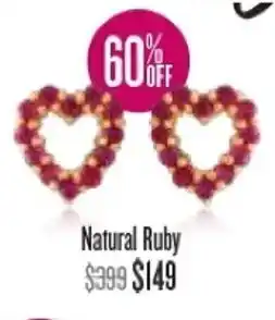Natural Ruby Earrings