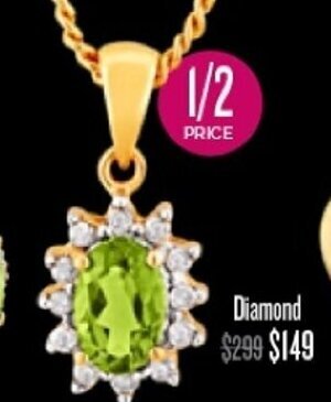 Shiels Peridot Diamond Pendant offer