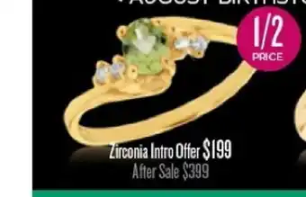 Shiels Peridot Zirconia Ring offer