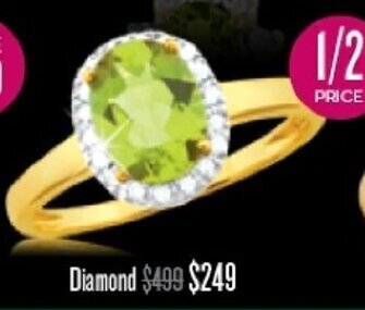 Shiels Peridot Diamond Ring offer