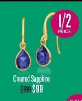 Shiels Created Sapphire Earrings offer