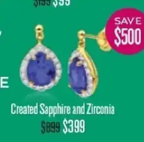 Shiels Created Sapphire And Zirconia Earrings offer