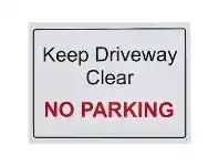 Officeworks Sandleford Driveway No Parking Sign 300 x 225mm offer