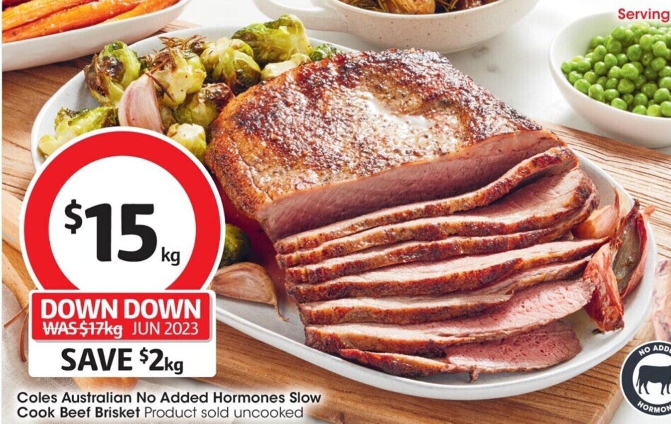 Coles Australian No Added Hormones Slow Cook Beef Brisket Product sold