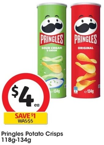 Coles Pringles Potato Crisps 118g-134g offer