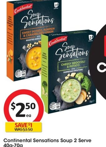 Coles Continental Sensations Soup 2 Serve 40g-70g offer