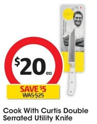 Coles Cook With Curtis Double Serrated Utility Knife offer