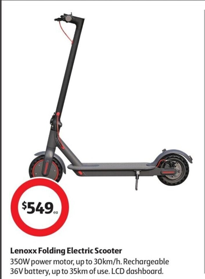 Lenoxx Folding Electric Scooter 350W power motor, up to 30km/h
