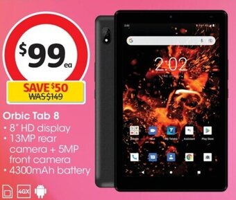 Coles Orbic Tab 8 • 8" HD display offer