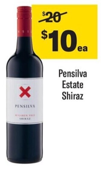 Coles Pensilva Estate Shiraz offer