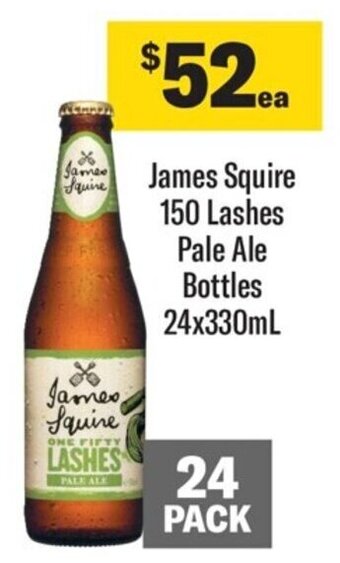 Coles James Squire 150 Lashes Pale Ale Bottles 24x330mL offer