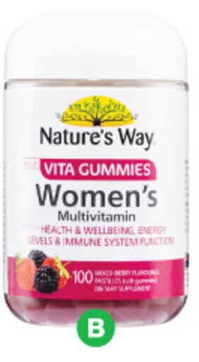 Woolworths Nature's Way Vita Gummies Women's Multivitamin Pk 100 offer