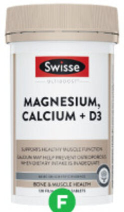 Woolworths Swisse Ultiboost Magnesium Calcium & D3 Tablets Pk 120 offer