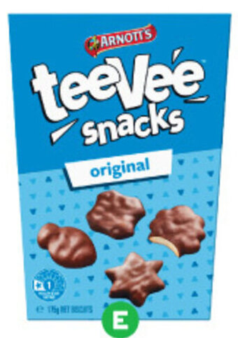 Woolworths Arnott's Tee Vee Snacks 175g offer
