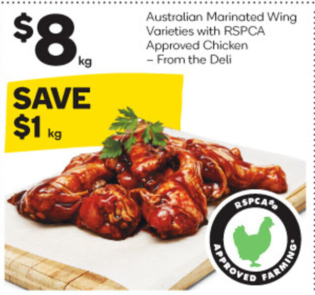 Australian Marinated Wing Varieties with RSPCA Approved Chicken From