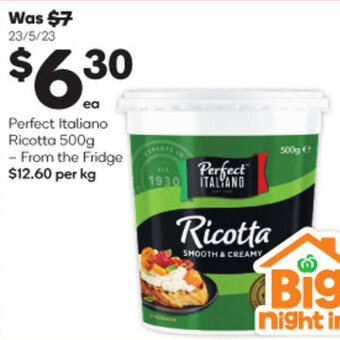 Woolworths Perfect Italiano Ricotta 500g offer