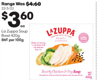 Woolworths La Zuppa Soup Bowl 420g offer