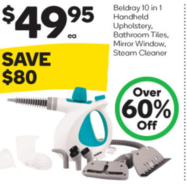 Beldray 10 in 1 Handheld Upholstery, Bathroom Tiles, Mirror Window