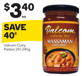 Woolworths Valcom Curry Pastes 210-240g offer