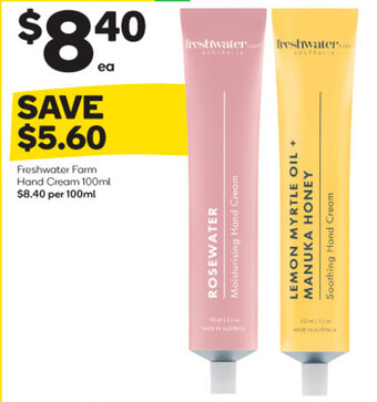 Woolworths Freshwater Farm Hand Cream 100ml offer