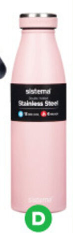 Woolworths Sistema Stainless Steel Bottle Dual Wall 500ml offer