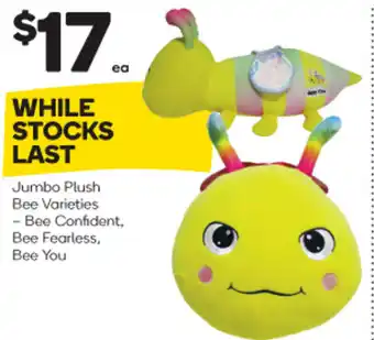 Woolworths Jumbo Plush Bee Varieties offer