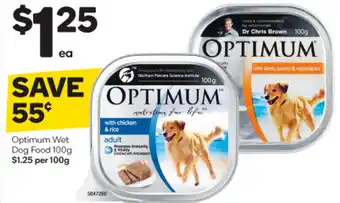 Woolworths Optimum Wet Dog Food 100g $1.25 per 100g offer