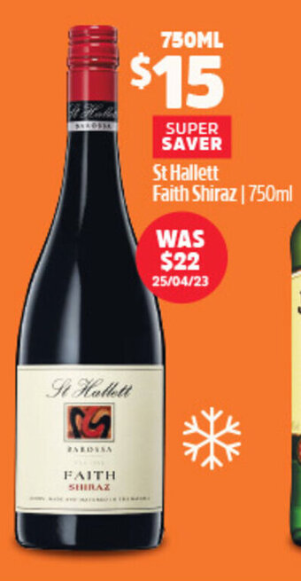Woolworths St Hallett Faith Shiraz | 750ml offer