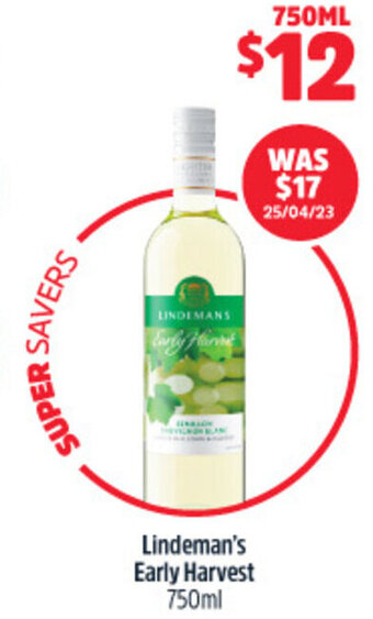 Woolworths Lindeman's Early Harvest 750ml offer