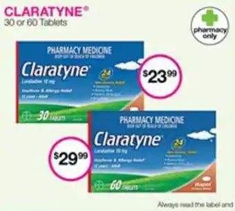 Priceline Claratyne 30 or 60 Tablets offer