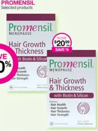 Priceline PROMENSIL Selected products Hair Growth & Thickness offer