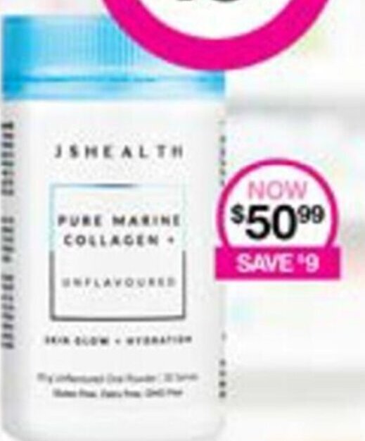 JSHEALTH PURE MARINE COLLAGEN offer at Priceline