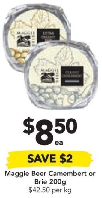 Drakes Maggie Beer Camembert or Brie 200g $42.50 per kg offer