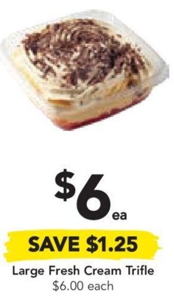 Drakes Large Fresh Cream Trifle $6.00 each offer